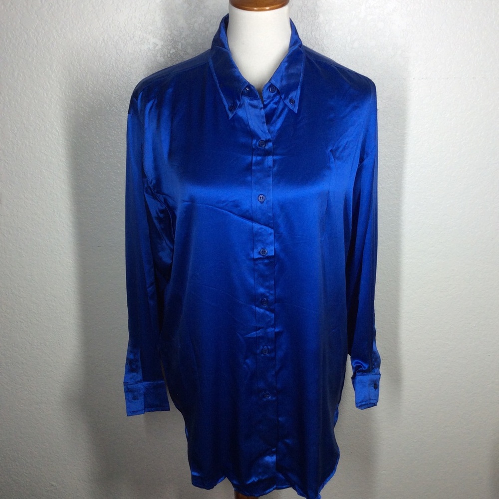 Pastiche Silk Button Up Blouse
